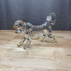 Tiger Shaped Glass Whiskey Decanter