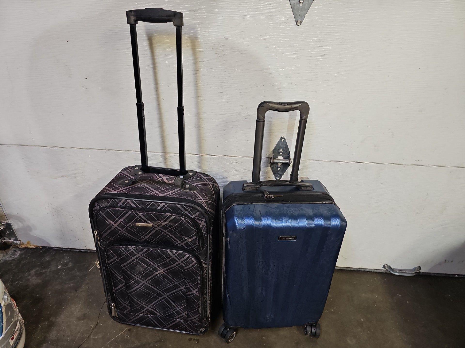 Carry on luggage suitcase "Blue is sold".