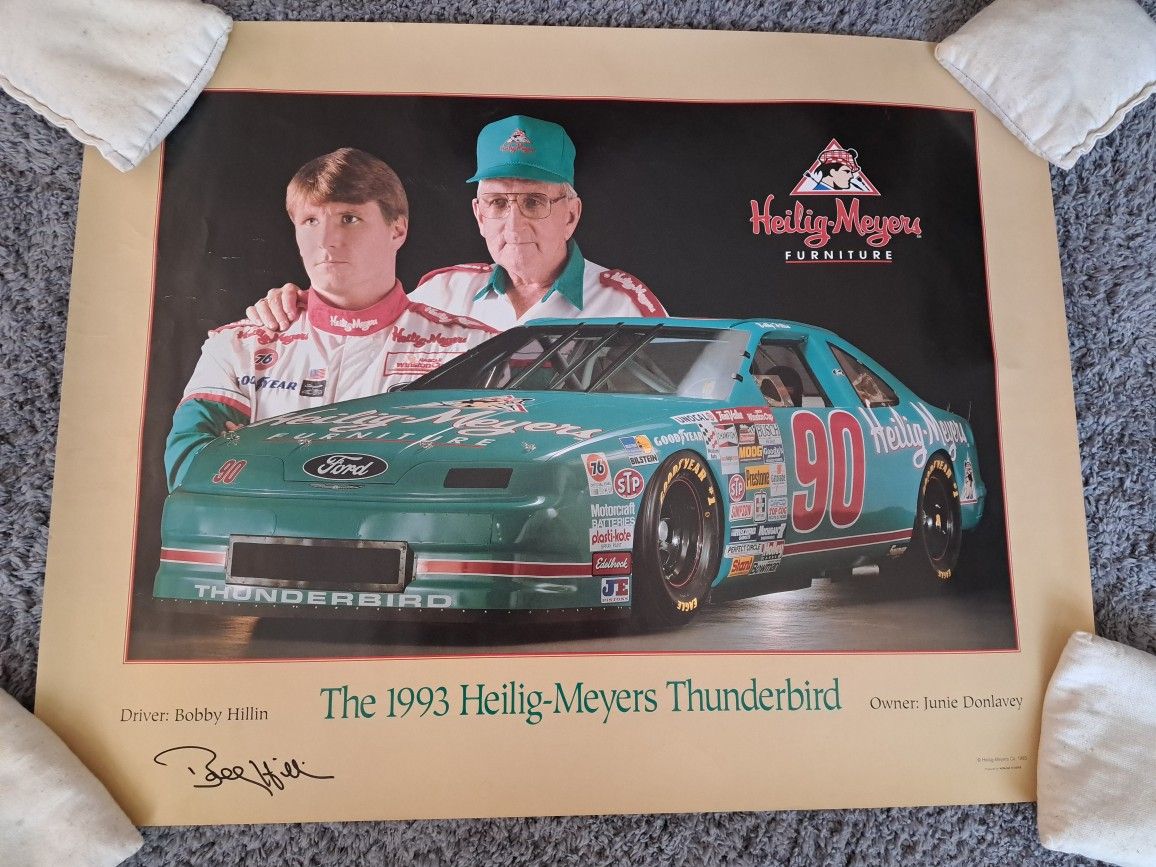 1993 Heilig Myers Thunderbird Signed Poster
