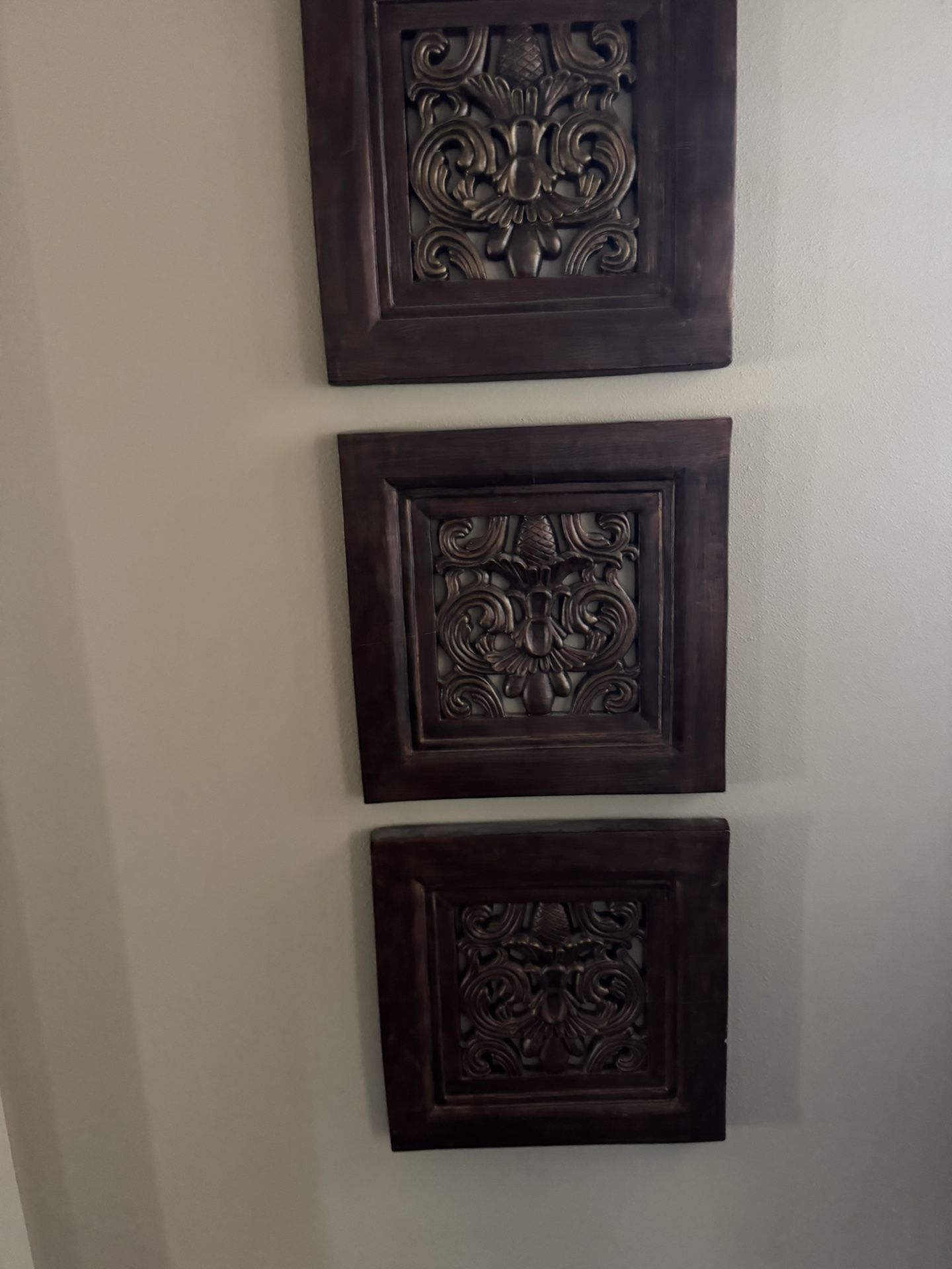 Brown Wood Wall Art Set Of 3