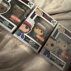 3 Pixel Stranger Things Funko Pops & Hellfire Mike Wheeler