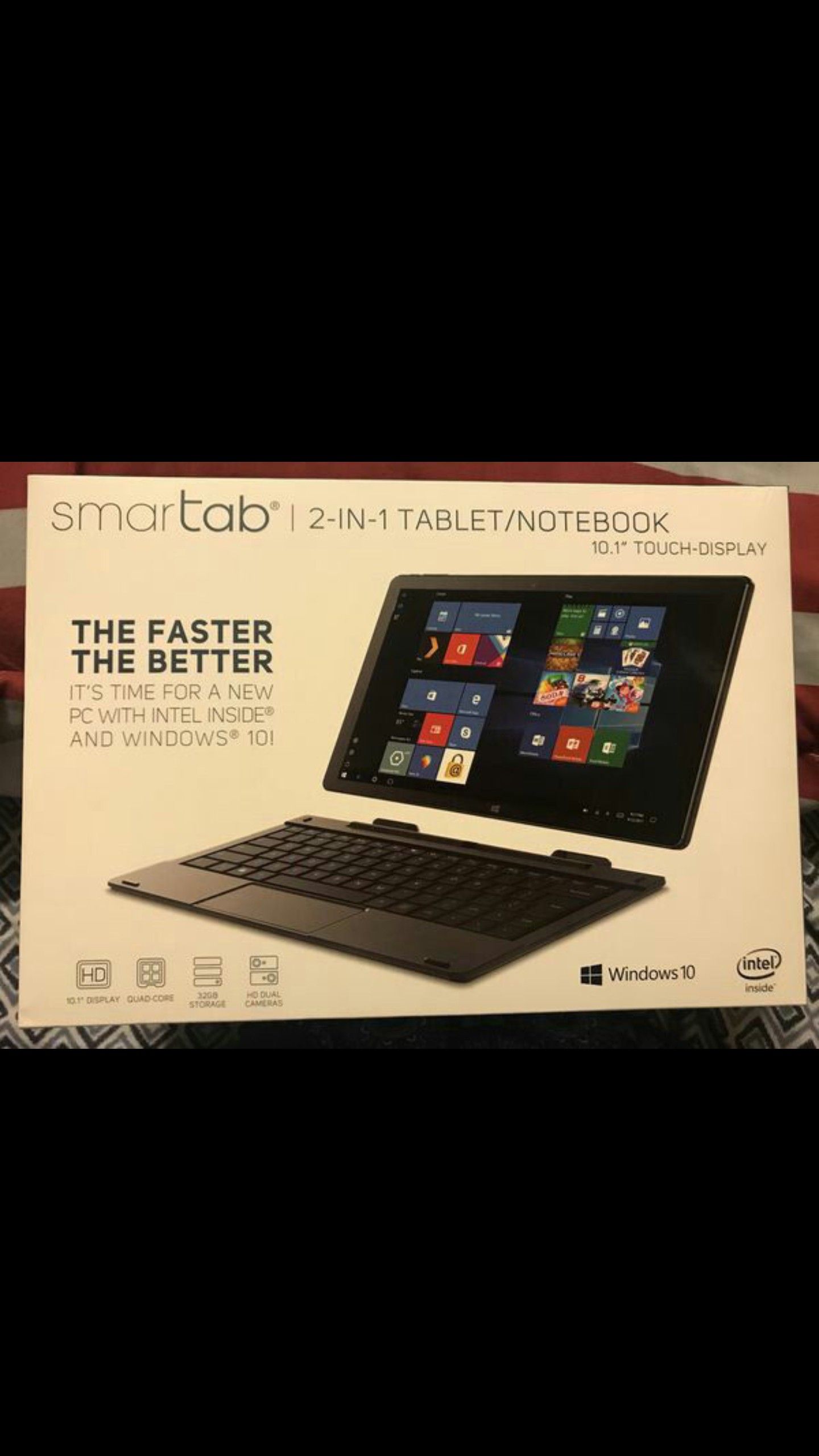 10.1" Smartab 2 in 1 Laptop Tablet Windows 10