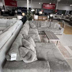 Fog Gray Corduroy Sectional Couch W Chaise Fast Delivery Only $39-$90 Down Payment
✅ 90 Days Same as Cash