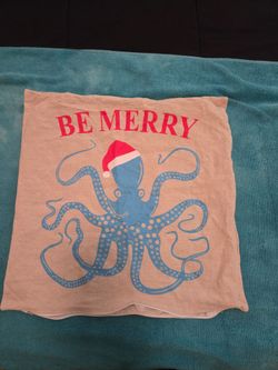 Be Merry Christmas Octopus Pillow Sham