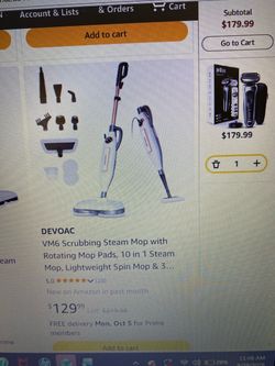 DEVOAC VM6 Scrubbing Steam Mop