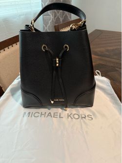 Michael Kors Black Leather Bucket Bag