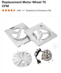 Replacement Motor Wheel 70 CFM