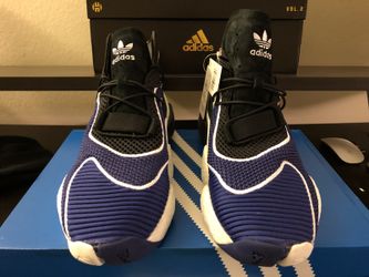 Adidas Crazy BYW LVL1 Boost Black Purple AQ0277 747 Warehouse Exclusive 10.5