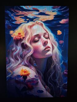 Diamond painting Art kit mermaid Ocean goddess 5D full round 40x60cm 16x24"