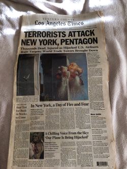 2001 September 11 la times newspaper