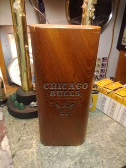 Chicago Bulls cedar cigar holder.