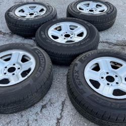 16” Set Of 5 Factory Jeep Grand Cherokee Wrangler We Finance Package Rims Wheels Tires 