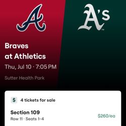 A’s Play Braves