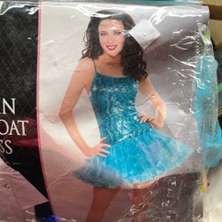 Blue Sequin Petticoat Dress Adult M/L