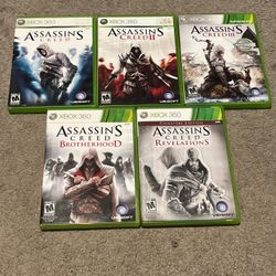 Lot of 5 Microsoft Xbox 360 Games Assassins Creed Bundle Tested