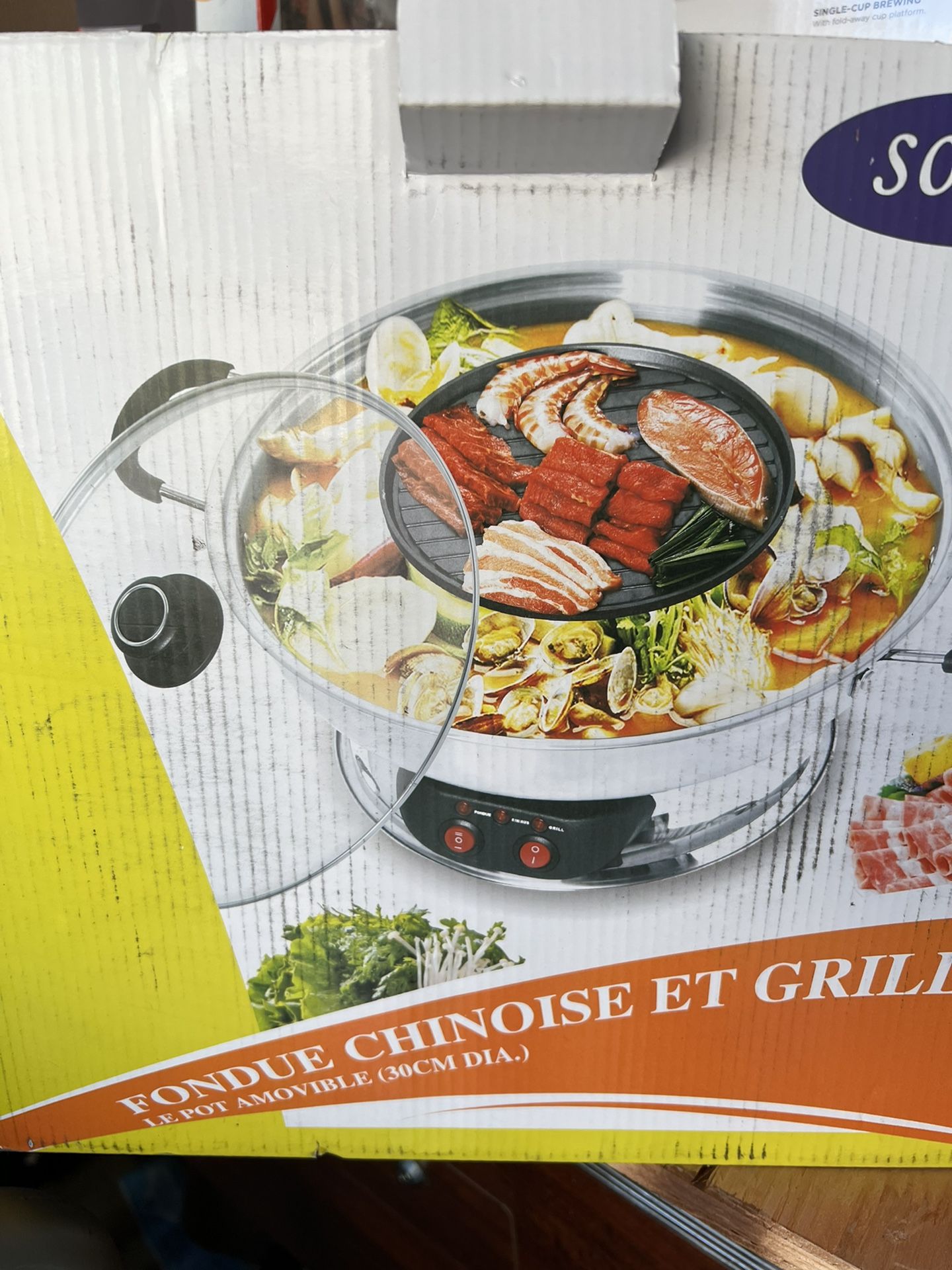 Sonya Shabu Shabu Stainless Steel Wok Hotpot With BBQ Grille