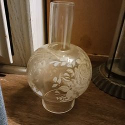 Oil Lamp Glass Vintage/ Antique