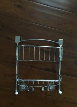 Shower door caddy