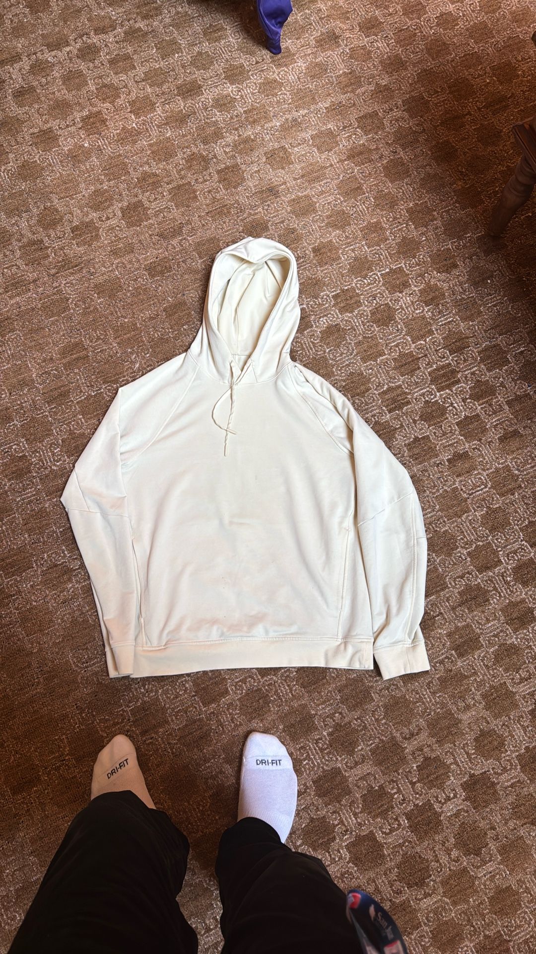 Light Yellow Lululemon Dri fit hoodie