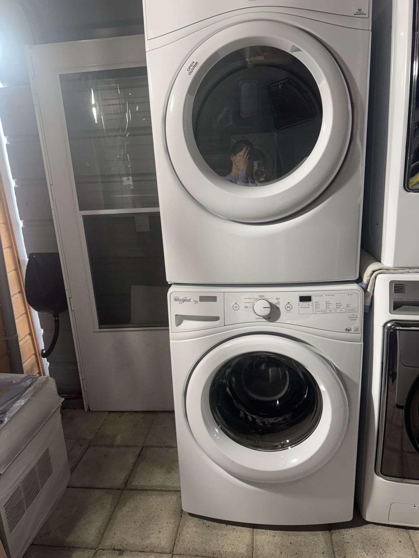 Stackable Washer And Electric Dryer 