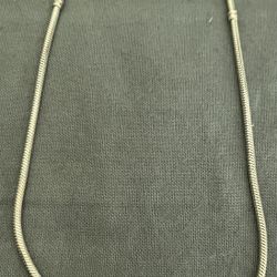 Pandora Moments Snake Chain Barrel Clasp Charm Necklace 17.7 Inches