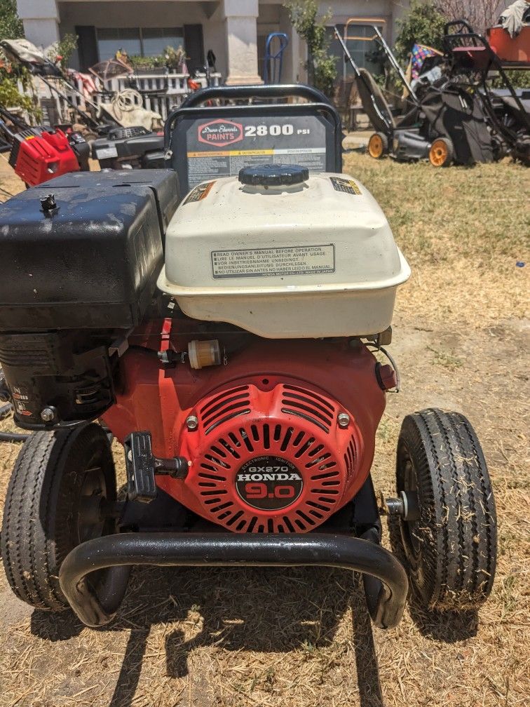 Heavy Duty Pressure Washer 9 Horsepower Honda Motor Just Had Carb Service New Carb Ready To Go Heavy Duty Holes One