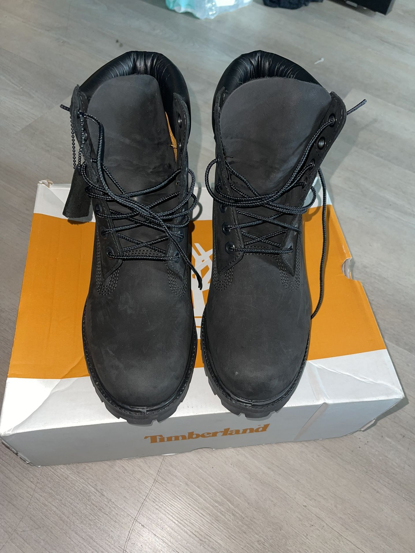 BLACK TIMBERLANDS BOOTS HIGHTOP