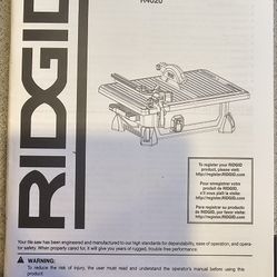 Ridgid Tile Saw And Stand