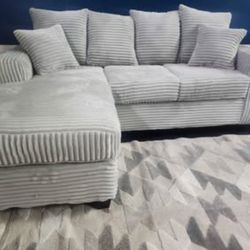 Brand New Artisan Ghost Grey 2pc Chaise Sofas (Tax included in price)