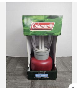COLEMAN LANTERN CLASSIC U-TUBE BATTERY LANTERN RED - NEW IN BOX NEVER USED