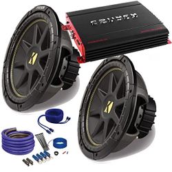 2 kicker comp 12” with box and amplifier WITH INSTALLATION
