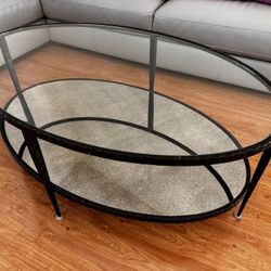 Crate & Barrel Clairemont Oval Coffee Table