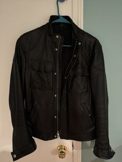 Vince. Men’s Leather Jacket. Size S, Black.