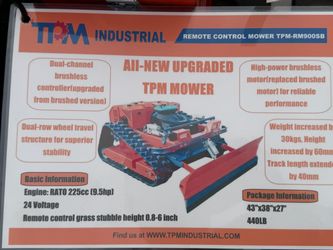 TPM Industrial Remote Control Mower TPM-RM900SB