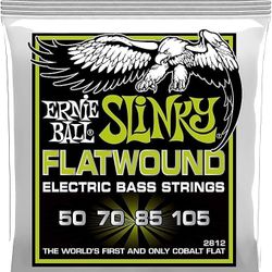 Ernie Ball Music Man Regular Slinky Flatwound Bass Guitar Strings, 50-105 Gauge