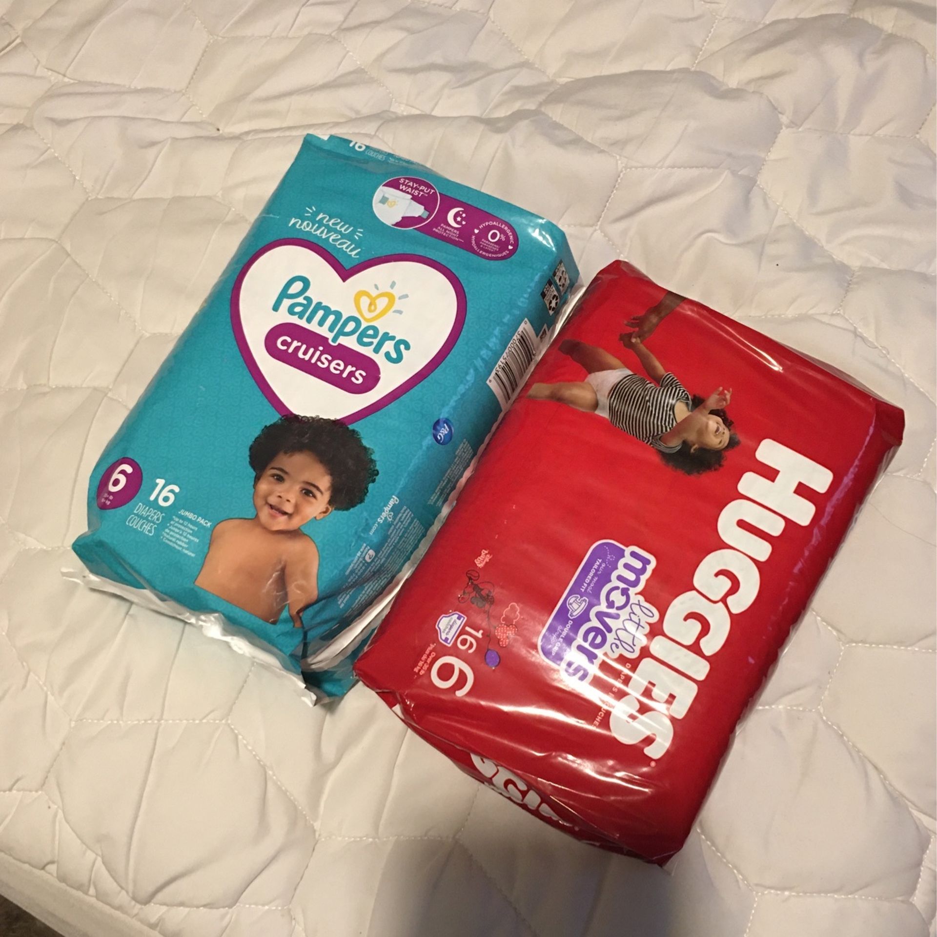 Size 6 Diapers Huggies & Pampers