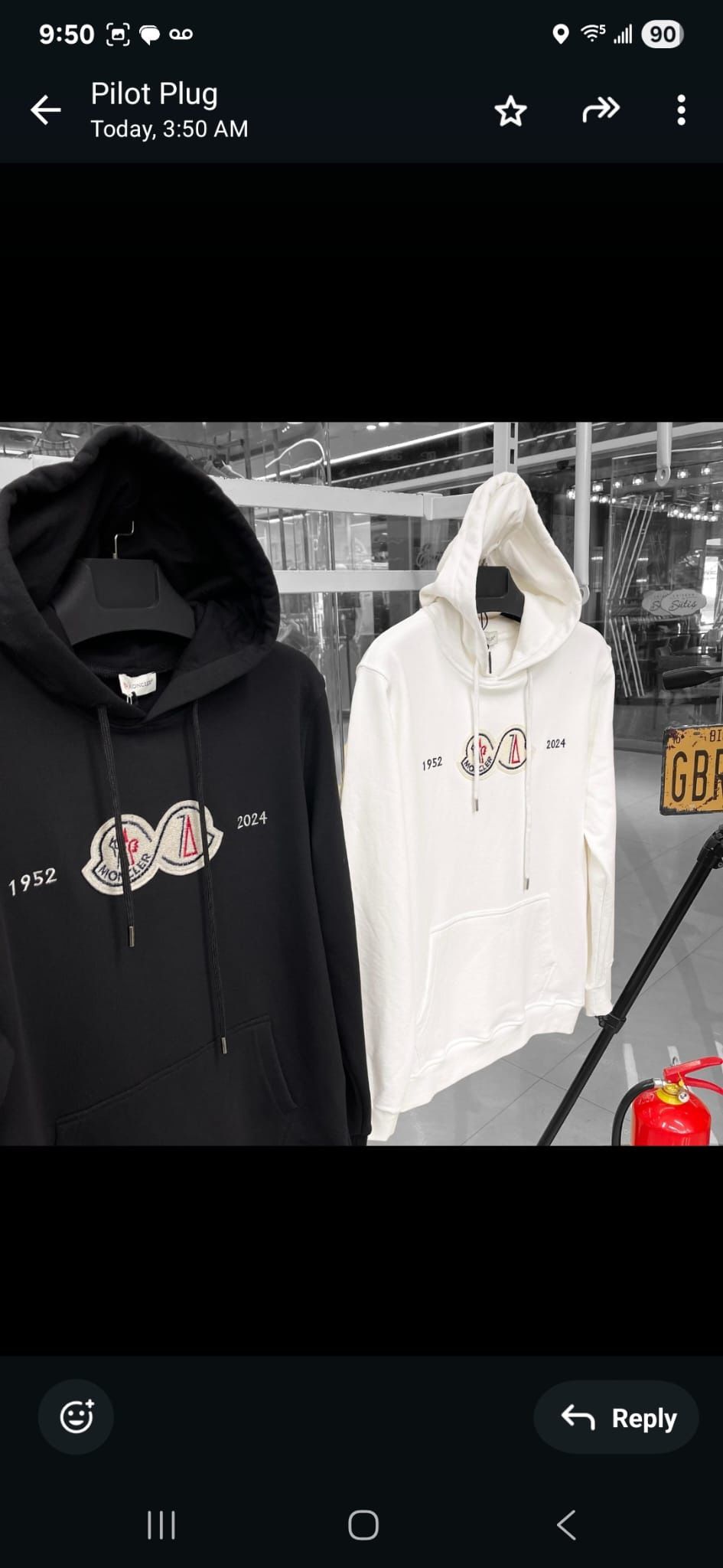 Monc.ler Hoodie . (WHITE N Black ) . Size Small Xl And 2xl . Only .