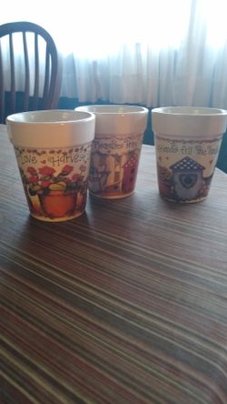 Garden Pleasures Trio of Planters by Papel Giftware