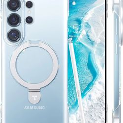 TORRAS Ultra Slim for Samsung Galaxy S26 Case Clear with Magnetic Stand