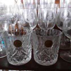 Pair Cristal D'Arques Whiskey Glasses