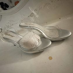 Clear Heels Sz 10