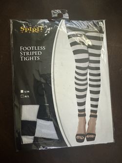 Footless Striped Tights