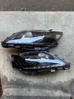 13-15 Lexus ES300h ES350 Black Clear LED DRL Projector Headlights.