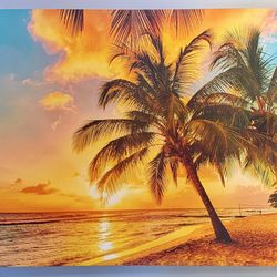 Large Canvas (beach sunset)