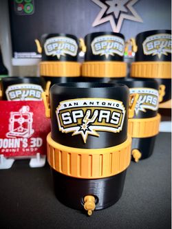 San Antonio Spurs 3D‑Printed Coozie – Custom Handmade