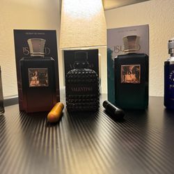 5 colognes all 90%+ full with 2 travel bottles
