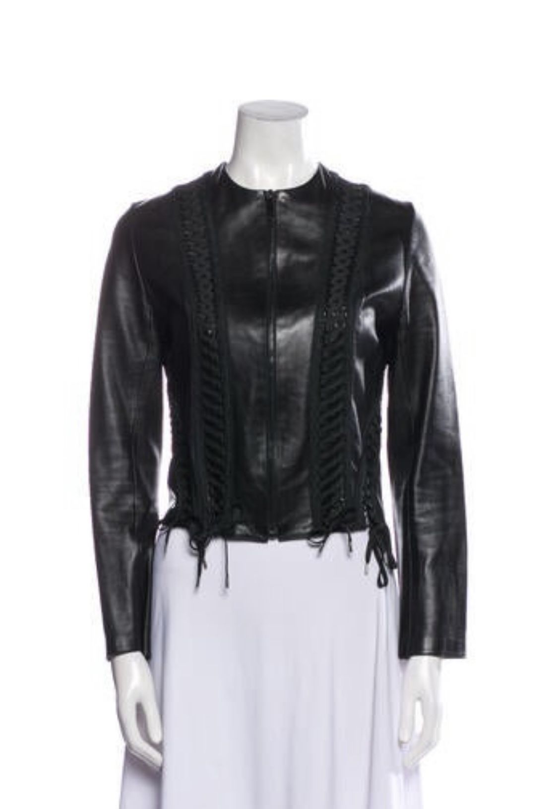 John Galliano ジャケット ブラック USA2 フリンジ フォーマル black-cotton-john-galliano-