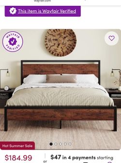 Metal bed frame size king