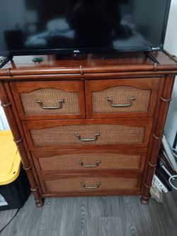 Brown chest dresser $50