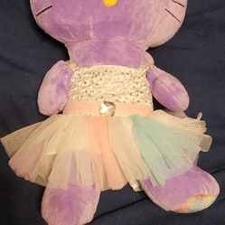 Limited Edition Hello Kitty Purple Build-A-Bear with Skirt and Flower